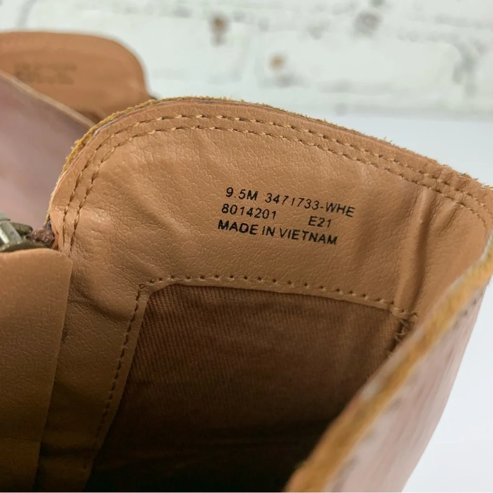 Frye Judith Double Zip Stacked Heel Ankle Bootie 9.5 - Picture 9 of 10